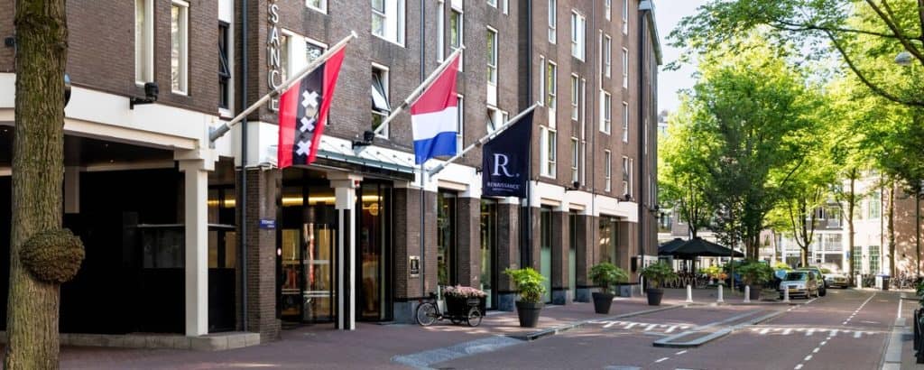 Exterior view of the Renaissance Hotel in Amsterdam Netherlands