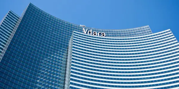 CityCenter complex with Vdara Hotel at Aria in Las Vegas, Nevada, USA