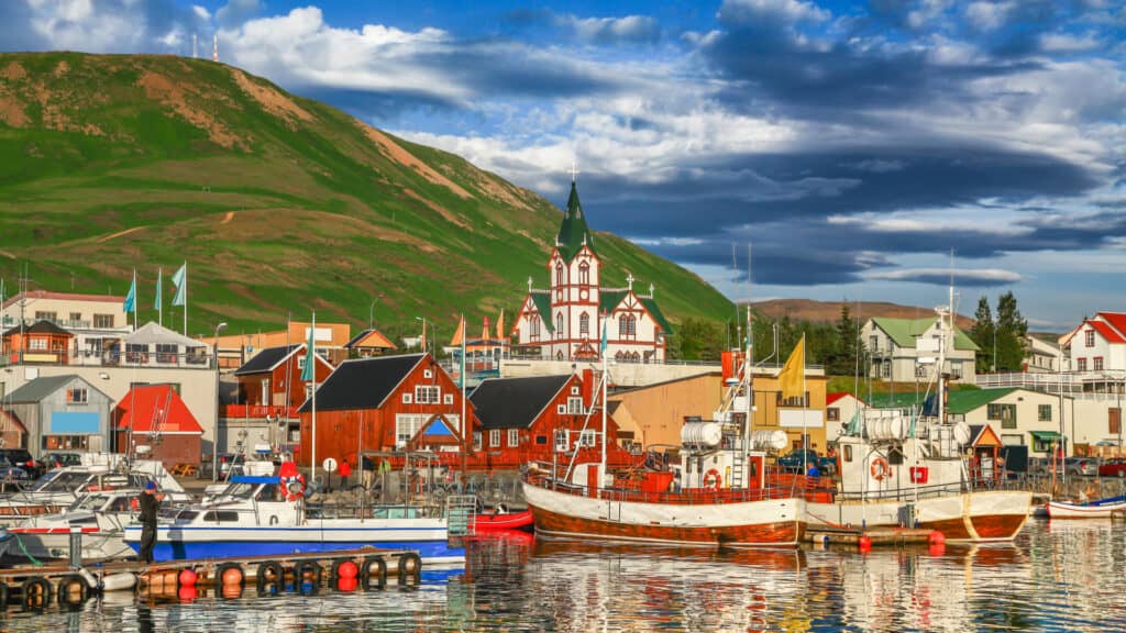 Historic town of Husavik, Iceland