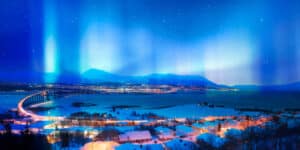 Northern lights, Aurora borealis in Tromso, Norway