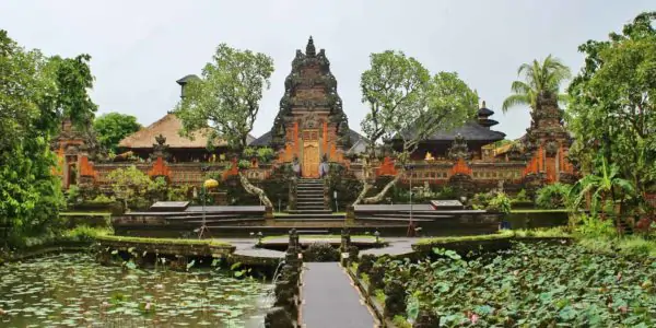 View of a temple in Bali Indonesia