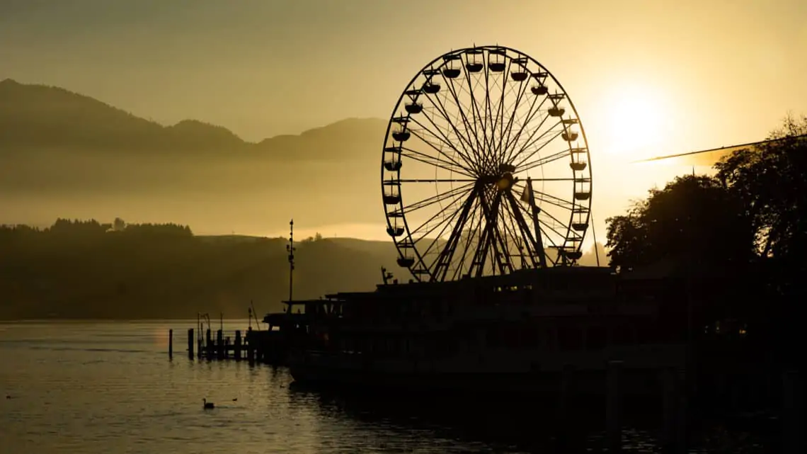 Ferris wheel at the Määs City Festival in Lucerne, Switzerland